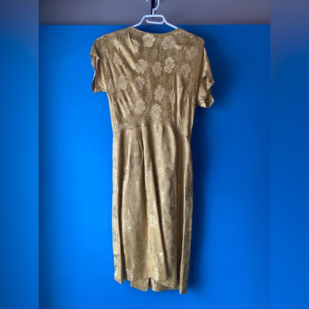 1960s Vintage Brocade Wiggle Dress